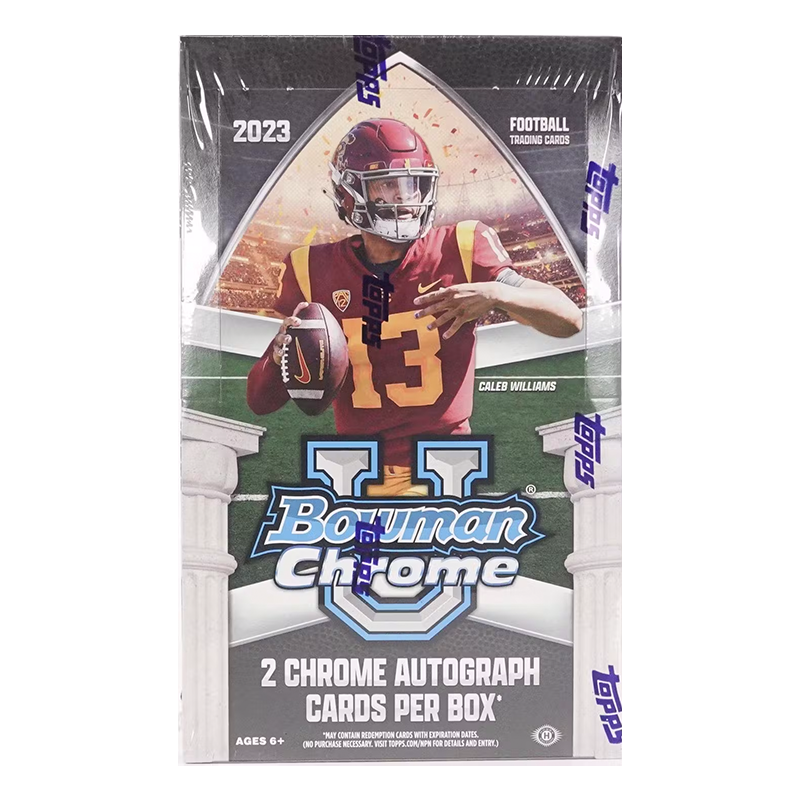 2023 Bowman University Chrome Football Hobby 12-Box Case - Factory Sealed