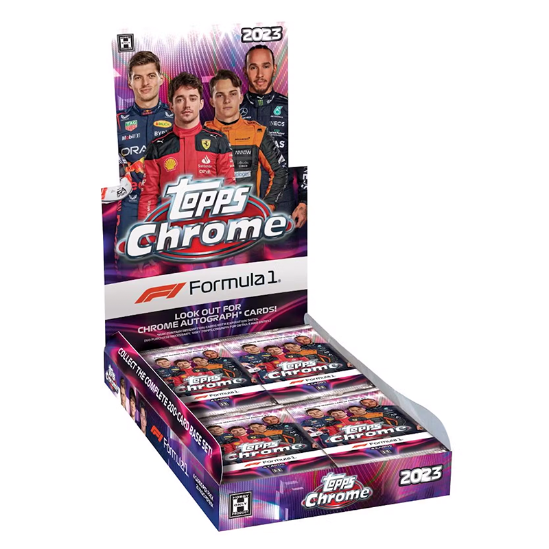 2023 Topps Chrome Formula 1 Racing Hobby 12-Box Case - Factory Sealed