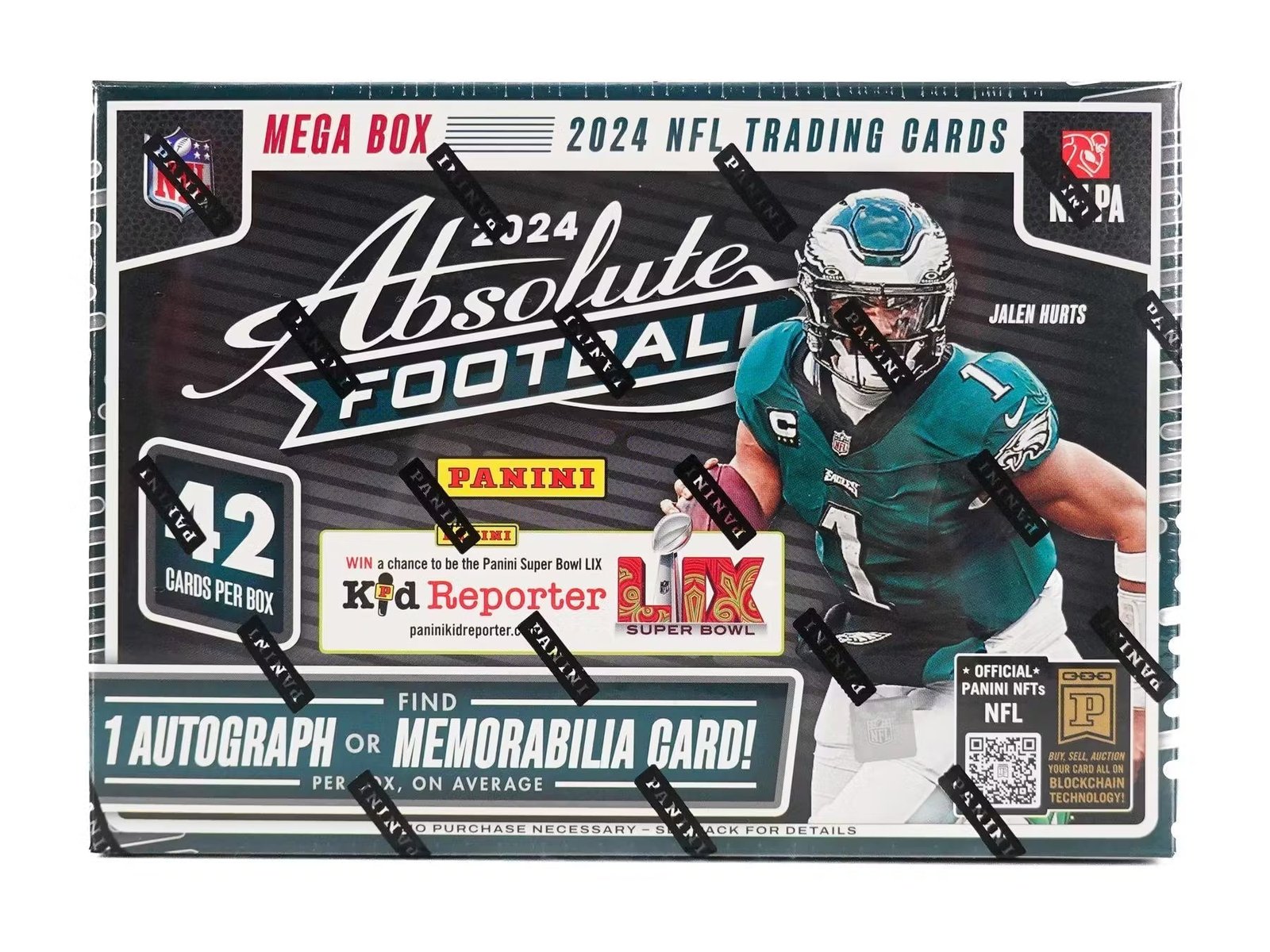 2024 Panini Absolute Football Hobby Mega 20-Box Case (Teal Parallels) - Factory Sealed