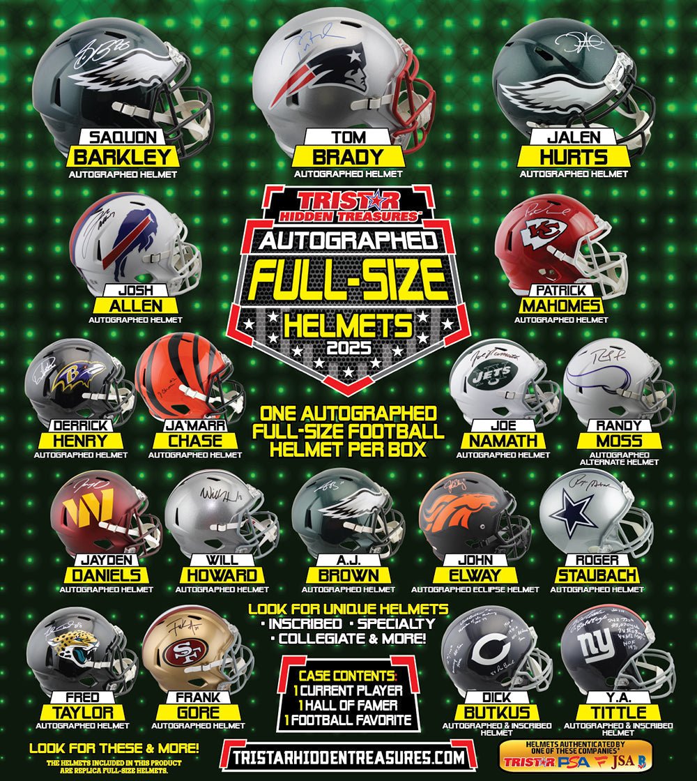 2025 TriStar Hidden Treasures Autographed Full Size Helmet Box - Factory Sealed