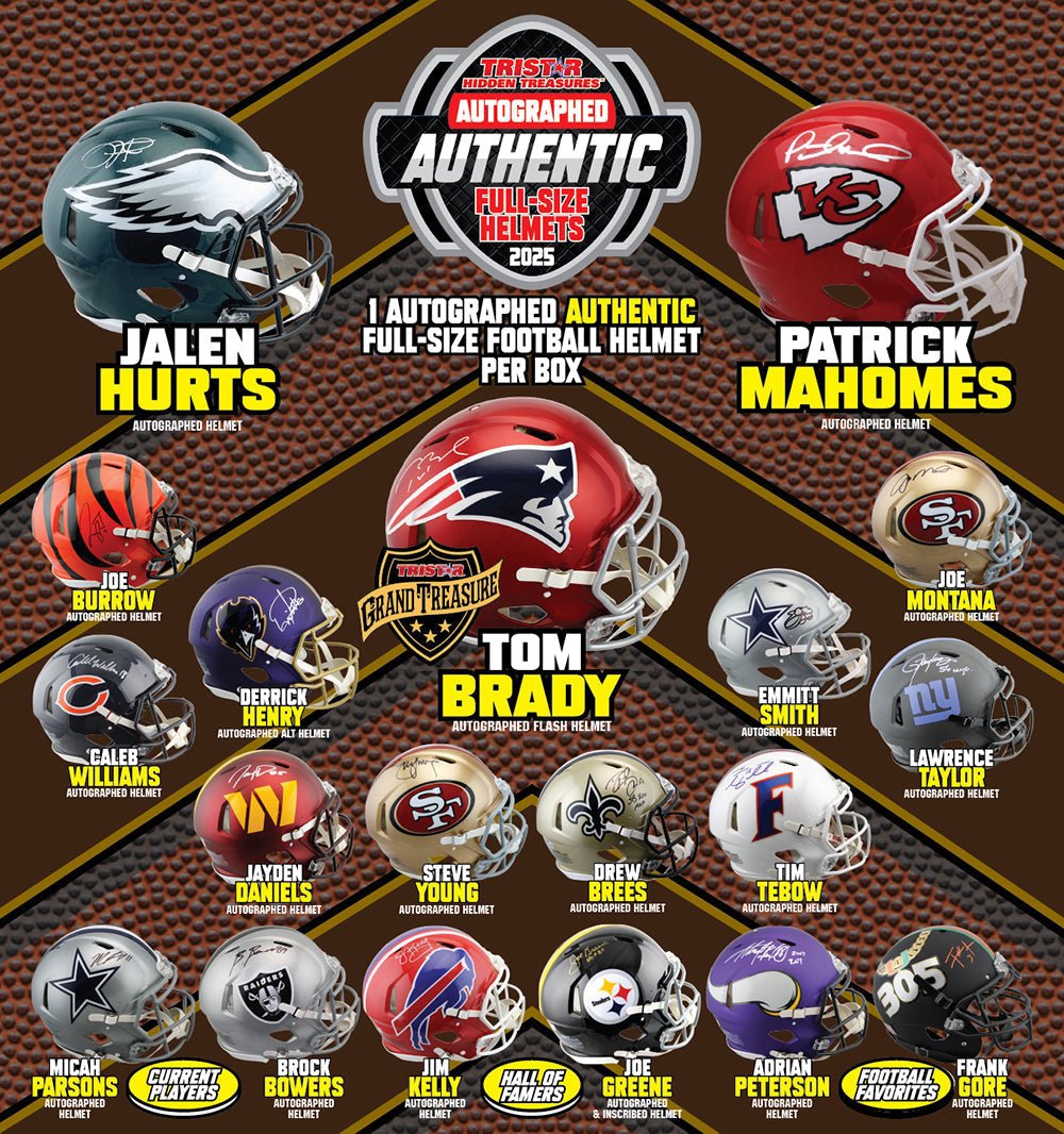 2025 Tri Star Football Autographed Authentic NFL Football Helmets Blind Box - Factory Sealed
