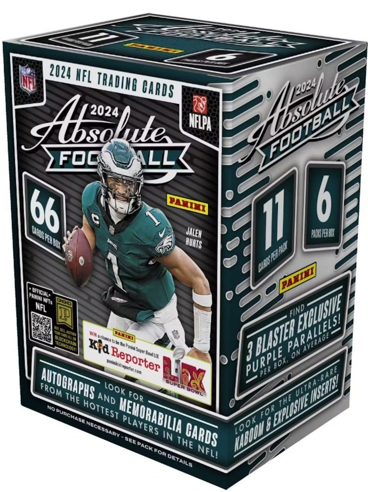 2024 Panini Absolute Football Hobby Blaster 20-Box Case - Factory Sealed