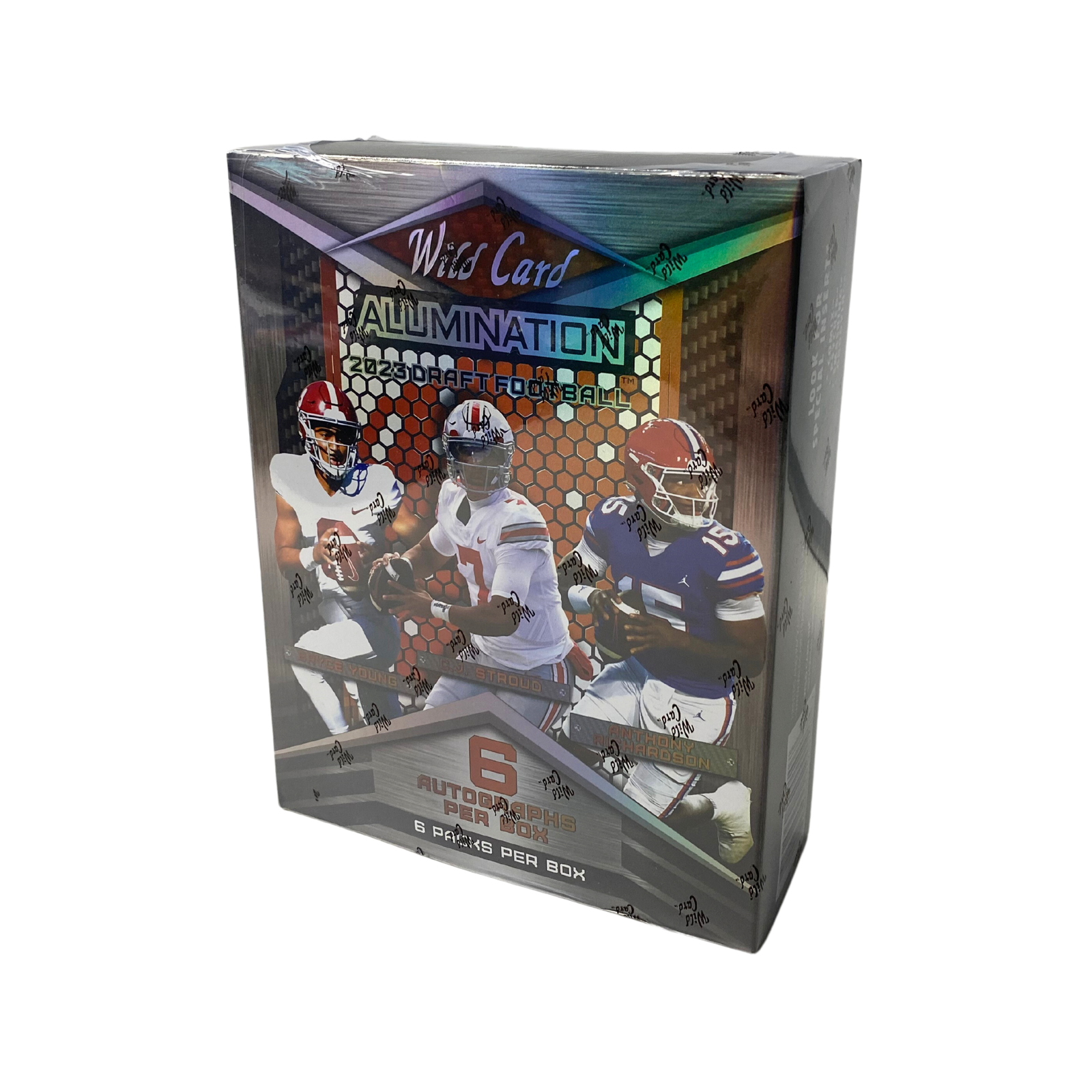 2023 Wild Card Alumination Draft Football Hobby 12-Box Case - Factory Sealed