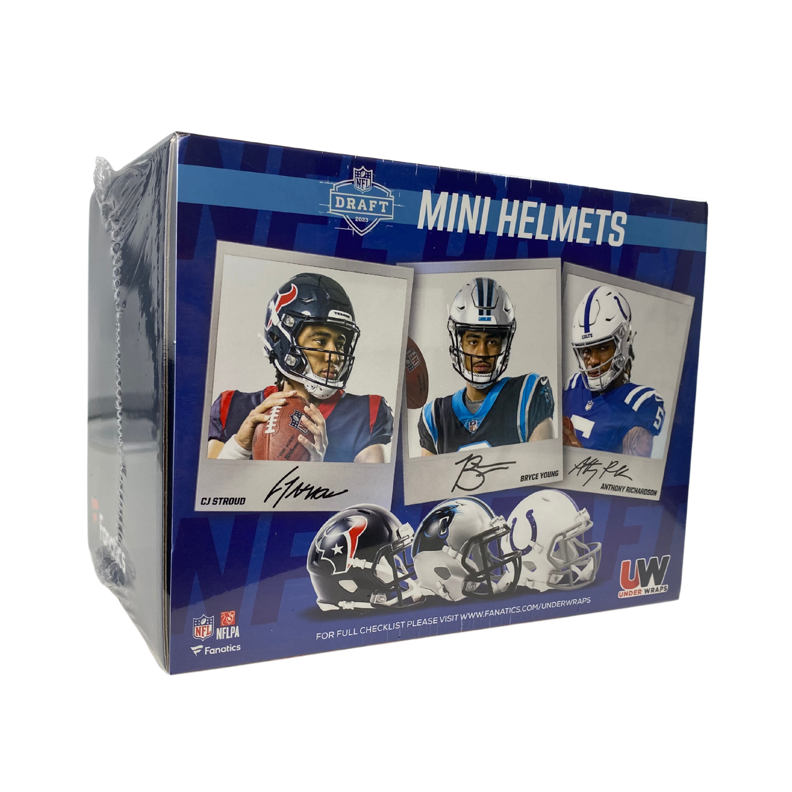 2023 Fanatics Under Wraps Autographed Mini Helmets Football 12-Box Case - Factory Sealed