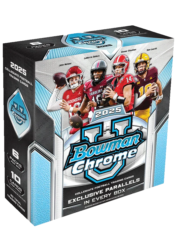 2025 Bowman Chrome University Football Mega 20-Box Case - Factory Sealed