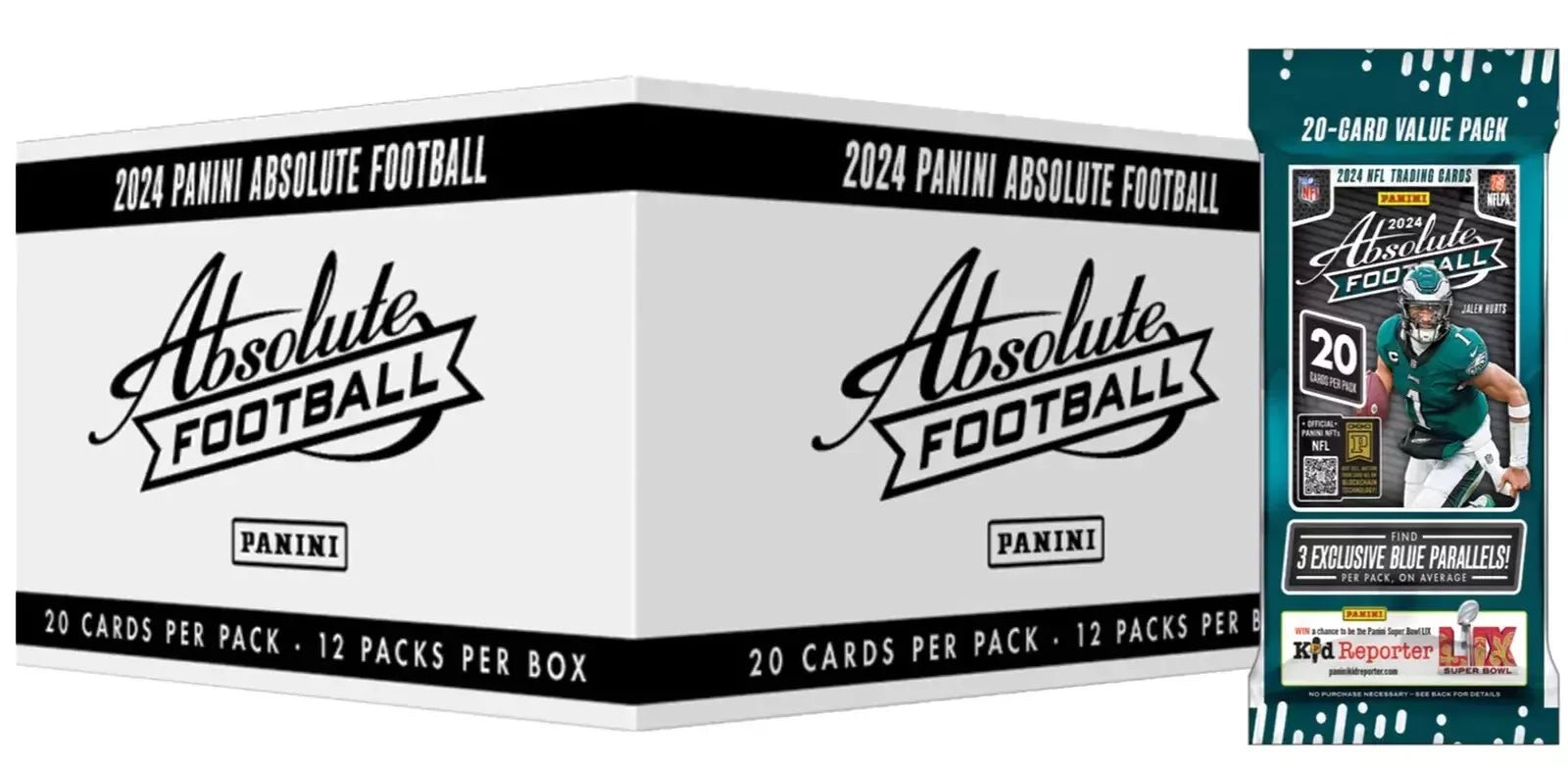 2024 Panini Absolute Football Fat Pack 20-Box Case - Factory Sealed