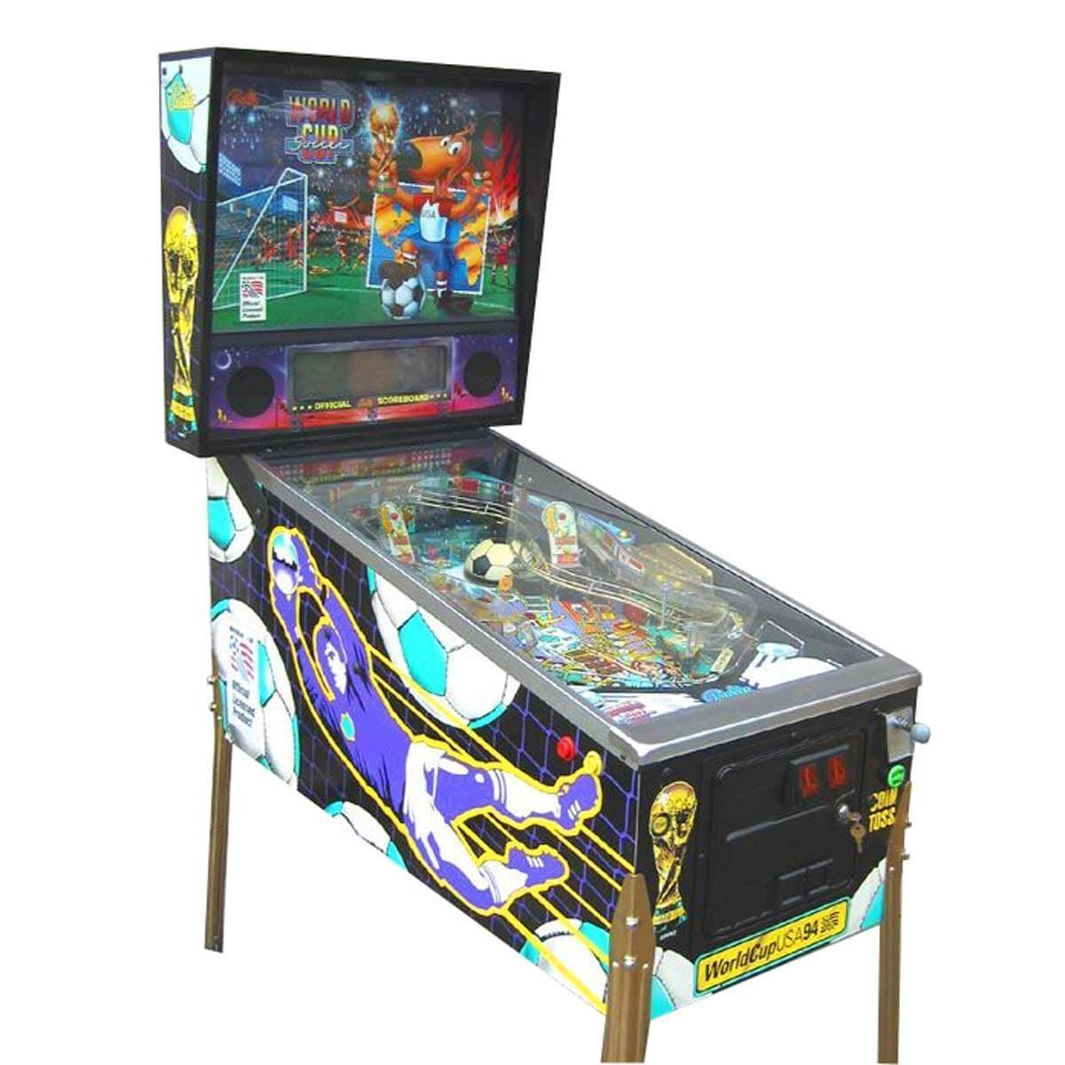 Bally World Cup Soccer Pinball Machine – Refurbished 1994
